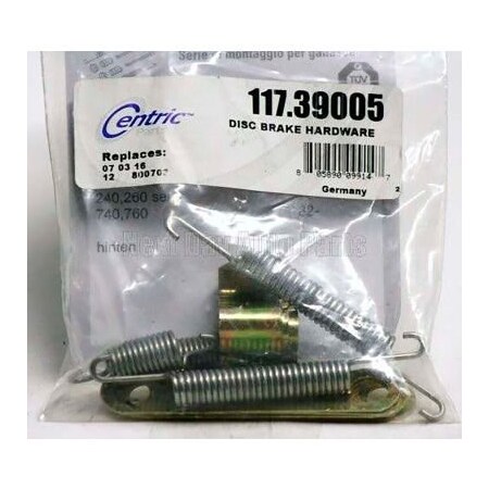 Centric Disc Brake Hardware Kit, Parts 117.39009